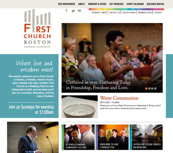 First Church Boston website preview